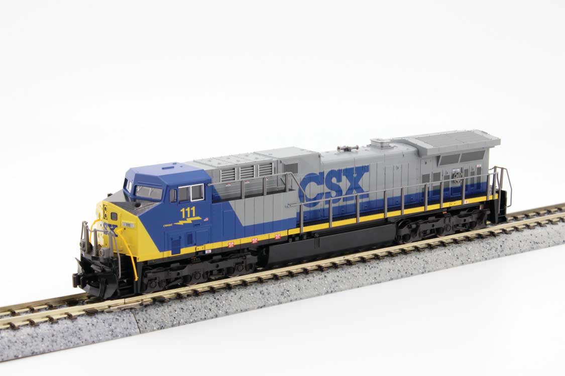 GE AC4400CW Low Numberboards - Standard DC -- CSX #111 (YN1, gray, blue, yellow)