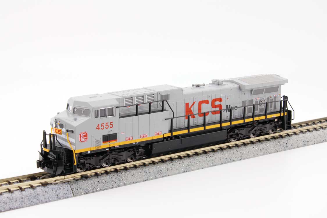 GE AC4400CW Low Numberboards - Standard DC -- Kansas City Southern de Mexico #4555 (gray, red, yellow)