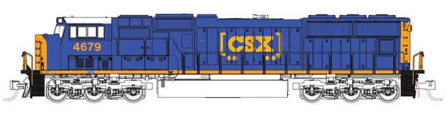 EMD SD70M with Flat Radiators - Sound and DCC -- CSX #4697 (blue, yellow, Boxcar Logo)