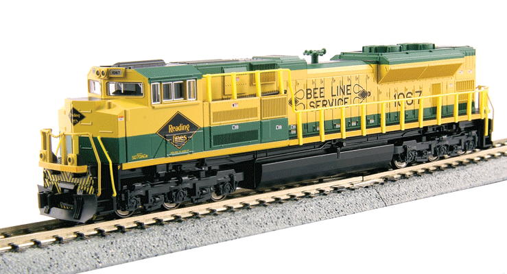 EMD SD70ACe w/Norfolk Southern Details - Standard DC -- Norfolk Southern #1067 (Reading Heritage Scheme, green, yellow)-1