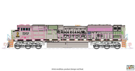 EMD SD70ACU - Standard DC -- Canadian Pacific #7023 (Military Heritage, gray, black, yellow ribbon)