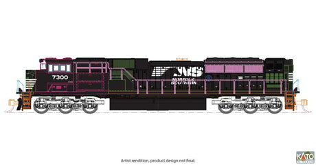 EMD SD70ACU - Standard DC -- Norfolk Southern #7300 (black, white, Horse Head Logo)