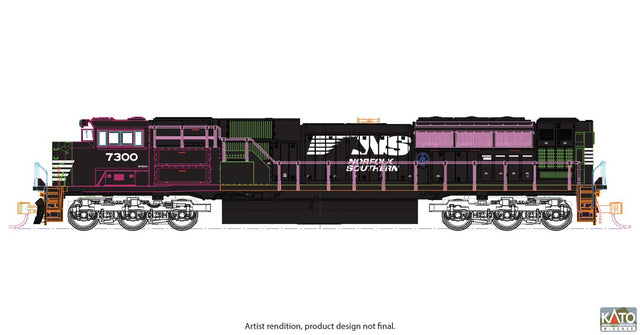 EMD SD70ACU - Standard DC -- Norfolk Southern #7300 (black, white, Horse Head Logo)