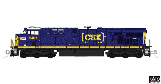 GE ES44AC GEVO - Sound and DCC -- CSX #5461 (blue, yellow, Boxcar Logo, Seaboard System Sticker)