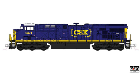 GE ES44AC GEVO - Standard DC -- CSX #5471 (blue, yellow, Boxcar Logo)
