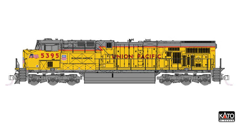 GE ES44AC GEVO - Sound and DCC -- Union Pacific #5395 (2020s, Armour Yellow, gray, Nose Flag)