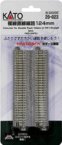 Concrete Tie Double-Track Straight -- 4-7/8"  124mm pkg(2)