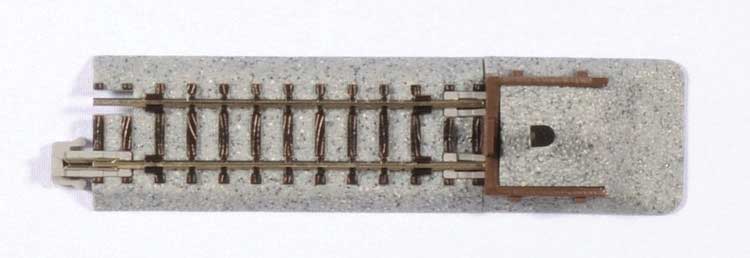 Straight Roadbed Bumper Track Section - Unitrack -- B Style - 2-7/16"  62mm pkg(2)-2