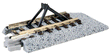 Straight Roadbed Bumper Track Section - Unitrack -- Style C - 2-7/16"  62mm pkg(2)