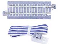 Straight Roadbed Feeder Track Section - Concrete Ties - Unitrack -- 2-7/16"  12.4cm