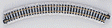 Curved Roadbed Track Section - Unitrack -- 45-Degree, 9-3/4"  249mm Radius