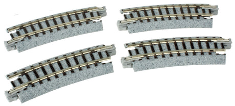 Unitrack -- Curved Track 9.75" Radius 15-Degree pkg(4)