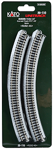Curved Roadbed Track Section - Unitrack -- 45-Degree, 11"  282mm Radius