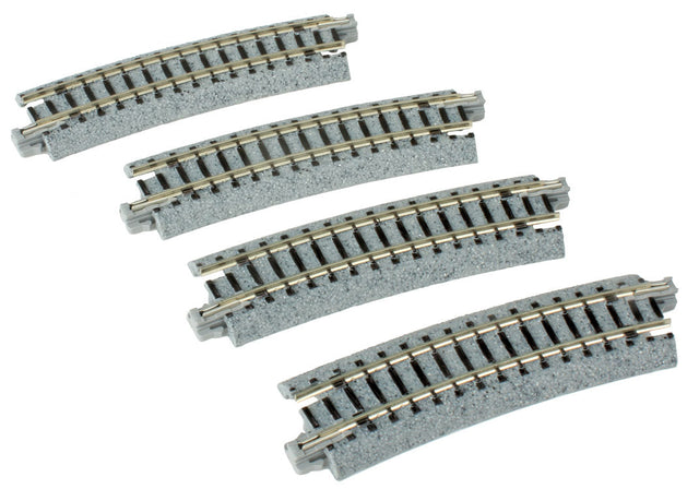 Curved Roadbed Track Section - Unitrack -- 15-Degree, 12-3/8"  315mm Radius pkg(4)