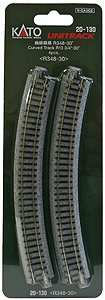 Curved Roadbed Track Section - Unitrack -- 30-Degree, 13-3/4"  348mm Radius pkg(4)
