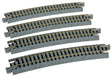Curved Roadbed Track Section - Unitrack -- 15-Degree, 19"  481mm Radius pkg(4)