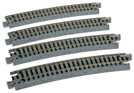 Curved Roadbed Track Section - Unitrack -- 15-Degree, 19"  481mm Radius pkg(4)