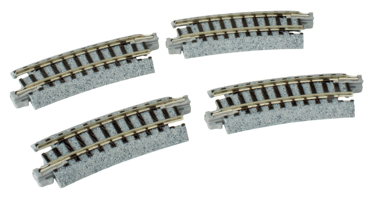 Curved Track -- R216mm, 15-Degree pkg(4)