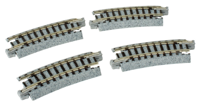 Curved Track -- R216mm, 15-Degree pkg(4)