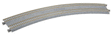 CT Double-Track Easement Curve Track -- Right & Left, 381mm/414mm, 15" & 19", Radius 27.5"