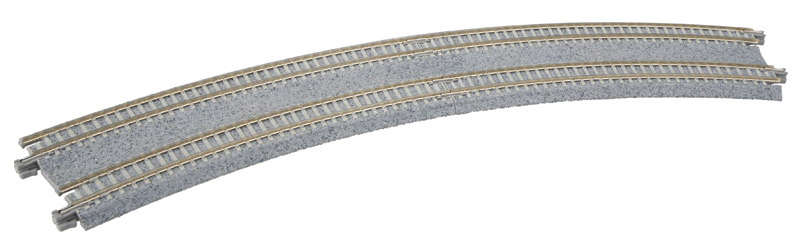 CT Double-Track Easement Curve Track -- Right & Left, 381mm/414mm, 15" & 19", Radius 27.5"