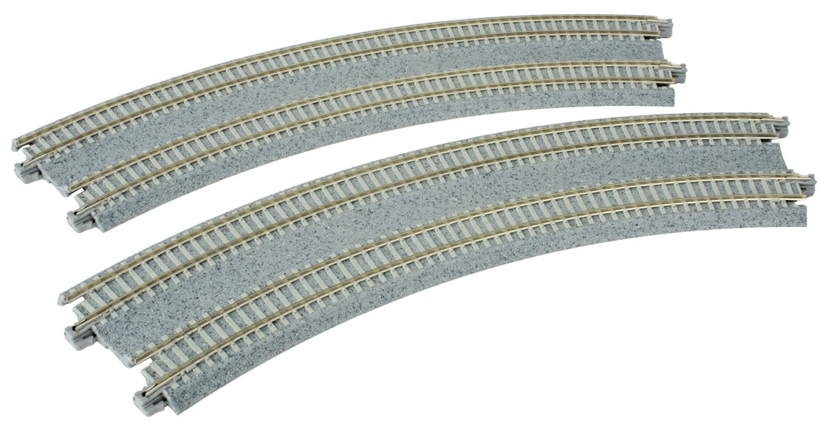 Unitrack CT Double-Track Superelevated Curve -- 45 Degrees, 11/12-3/8"  28.2/31.5cm Radius