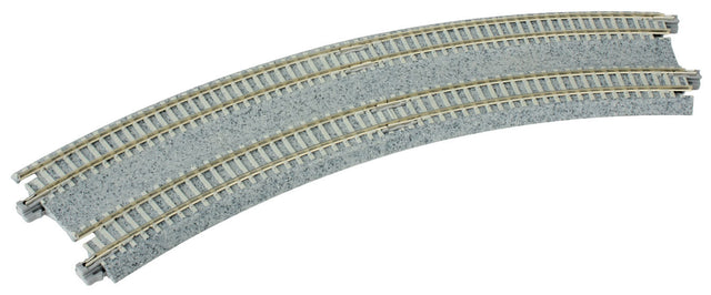 Unitrack CT Double-Track Superelevated Curve Easment -- 1 Each Left & Right, 22.5 Degrees, 11/12-3/8"  28.2/31.5cm Radius
