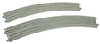 Curved Double Concrete Slab Superelevated Track - Unitrack -- 16-3/8 & 15"  414 & 381mm, 45-Degree Easements (1 Left, 1 Right)