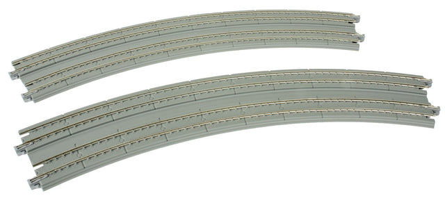 Curved Double Concrete Slab Superelevated Track - Unitrack -- 16-3/8 & 15"  414 & 381mm, 45-Degree Easements (1 Left, 1 Right)