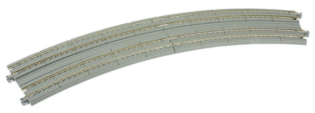 Curved Double Concrete Slab Superelevated Track - Unitrack -- 16-3/8 & 15"  414 & 381mm Radius 22.5-Degree Sections pkg(2)