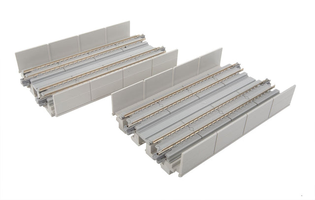 Double-Track Straight Viaduct Track - Unitrack -- 4-7/8" 124mm pkg(2)