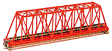 Single-Truss Bridge - 248mm  9-3/4" -- Red