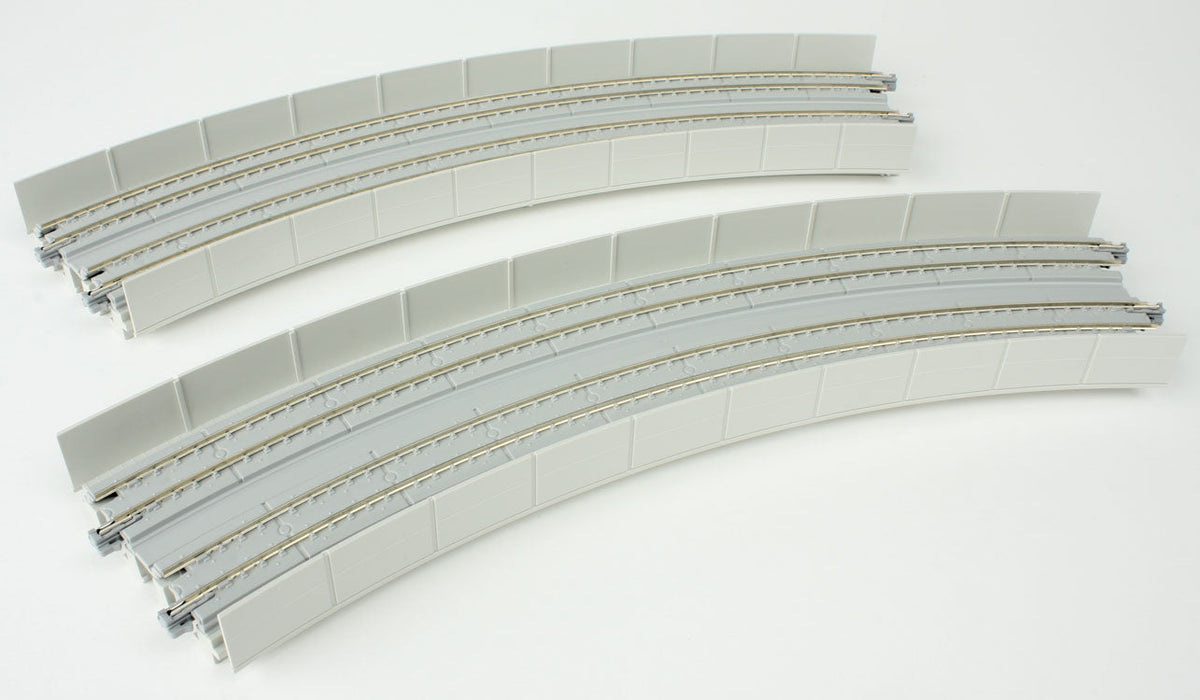 Unitrack CT Double-Track Superelevated Curve -- 45 Degrees, 15 & 16-3/8"  38.1 & 41.4cm Radius