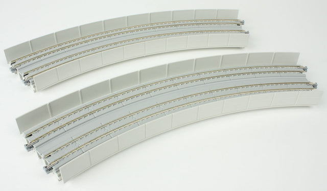 Unitrack CT Double-Track Superelevated Curve -- 45 Degrees, 15 & 16-3/8"  38.1 & 41.4cm Radius