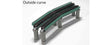 Single-Track Curved Deck-Girder Bridge 4-Pack, Code 80 Track - Unitrack -- 19"  481mm Radius, 60 Degrees (gray)