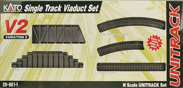 Unitrack V2 Set -- Single-Track Viaduct Track Set-1