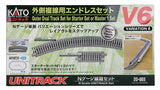 V6 Outer Oval Track Set - Unitrack -- Full Oval with 13-3/4" 348mm Radius Curves-1
