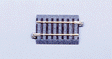 Straight Roadbed Track Section - Unitrack -- 2-3/8"  60mm pkg(4)