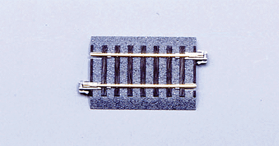 Straight Roadbed Track Section - Unitrack -- 2-3/8"  60mm pkg(4)