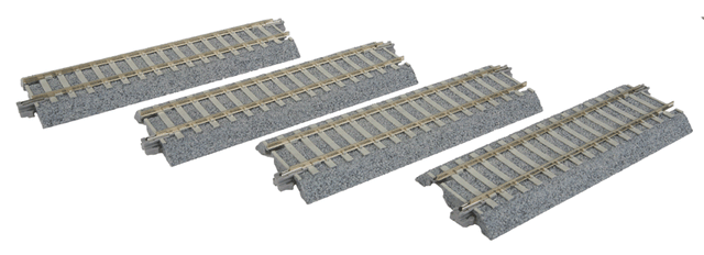 Straight Track w/Concrete Ties - Unitrack -- 4-7/8"  123mm pkg(4)