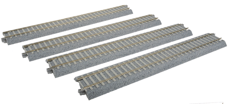 Straight Track w/Concrete Ties - Unitrack -- 9-3/4"  246mm pkg(4)