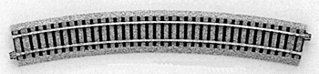 Curved Roadbed Track Section - Unitrack -- 22.5 Degree Section, 28-3/4"  730mm Radius pkg(4)