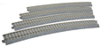 Superelevated Curve Track w/Concrete Ties - Unitrack -- 28-3/4"  730mm Radius, 22.5 Degree Sections pkg(4)
