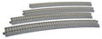 Superelevated Curve Track w/Concrete Ties - Unitrack -- 31-1/8"  790mm Radius, 22.5 Degree Sections pkg(4)