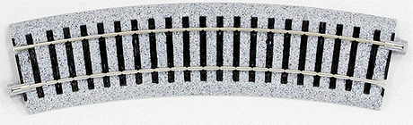 Curved Roadbed Track Section - Unitrack -- 222.5 Degree Sections, 16-7/8"  430mm  Radius pkg(4)