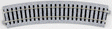 Curved Roadbed Track Section - Unitrack -- 22.5-Degree Section, 19-1/4"  490mm Radius pkg(4)