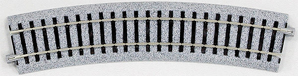 Curved Roadbed Track Section - Unitrack -- 22.5-Degree Section, 19-1/4"  490mm Radius pkg(4)