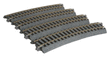 Curved Roadbed Track Section - Unitrack -- 22.5-Degree Section, 14-1/2"  370mm Radius pkg(4)