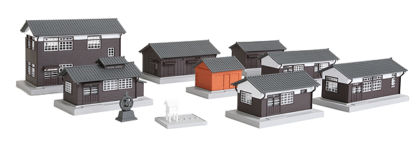 Wood Station Building Set Assembled