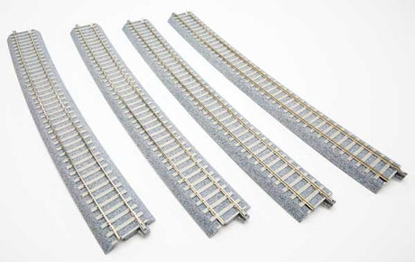 Code 83 Concrete Tie Large-Radius Curve Track - Unitrack -- 63-1/4" 1606mm, 11.25 Degree Section
